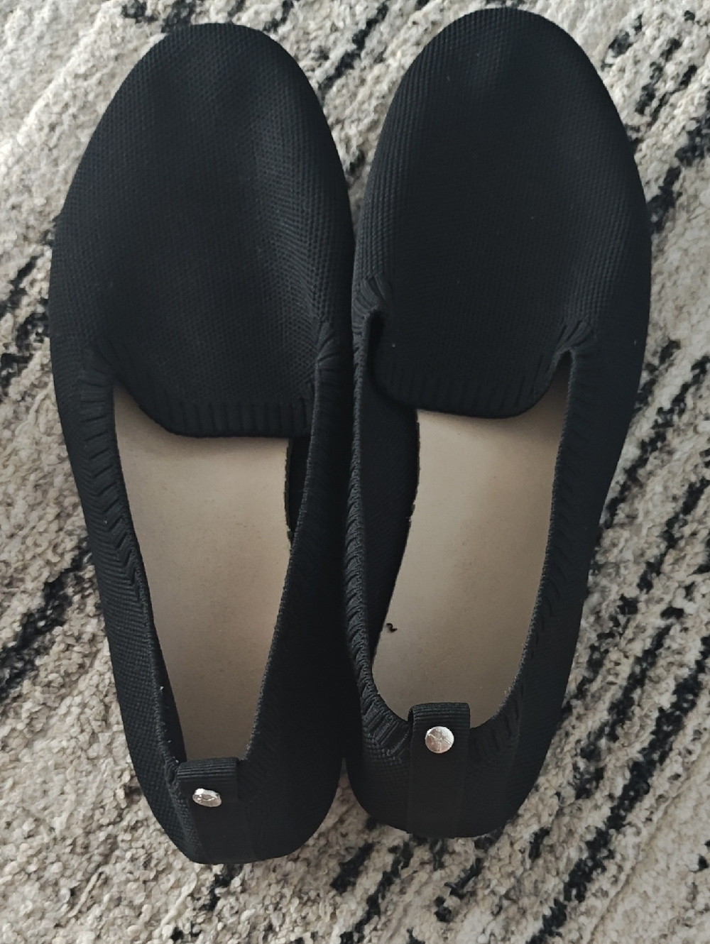 Danskin Black Knit Slip-On Comfort Flats